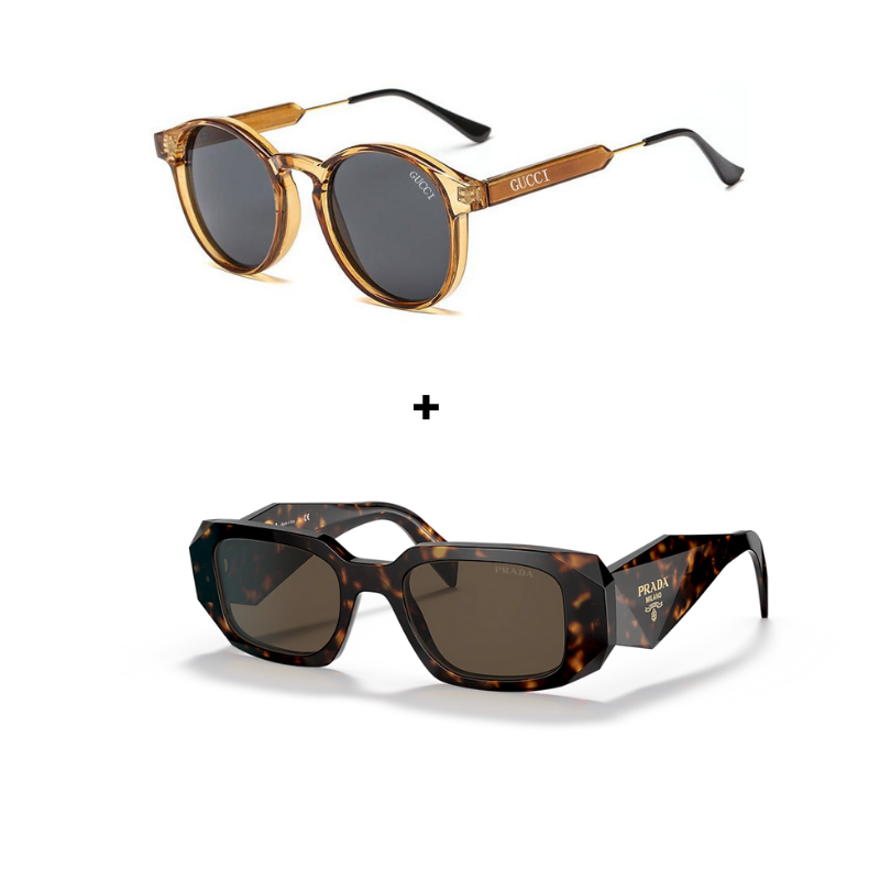 OCTOBRE NOIR - 2 Lunettes Unisexes - Gucci | Prada - Achetez 1 Obtenez 2