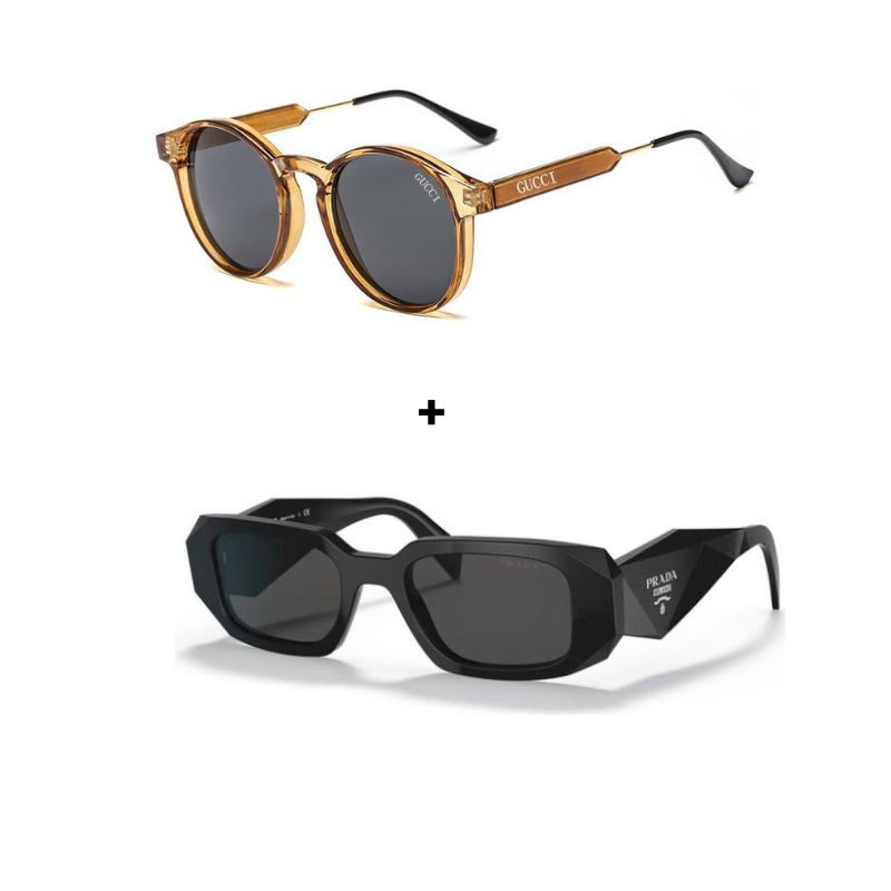 OCTOBRE NOIR - 2 Lunettes Unisexes - Gucci | Prada - Achetez 1 Obtenez 2