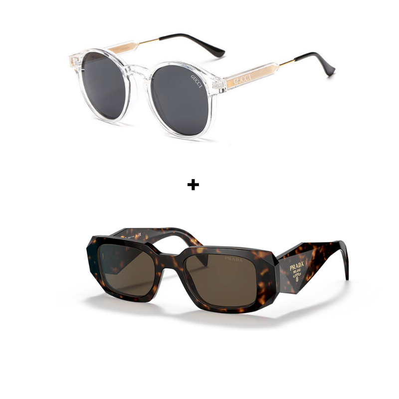 OCTOBRE NOIR - 2 Lunettes Unisexes - Gucci | Prada - Achetez 1 Obtenez 2