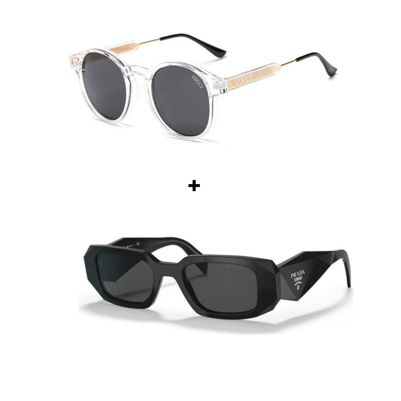 OCTOBRE NOIR - 2 Lunettes Unisexes - Gucci | Prada - Achetez 1 Obtenez 2