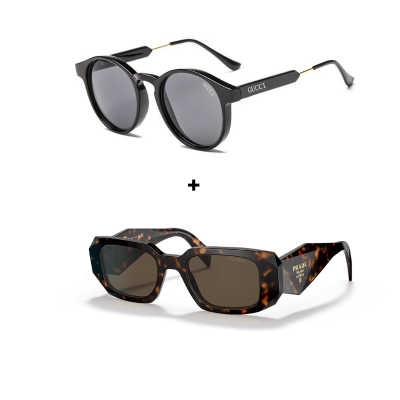 OCTOBRE NOIR - 2 Lunettes Unisexes - Gucci | Prada - Achetez 1 Obtenez 2