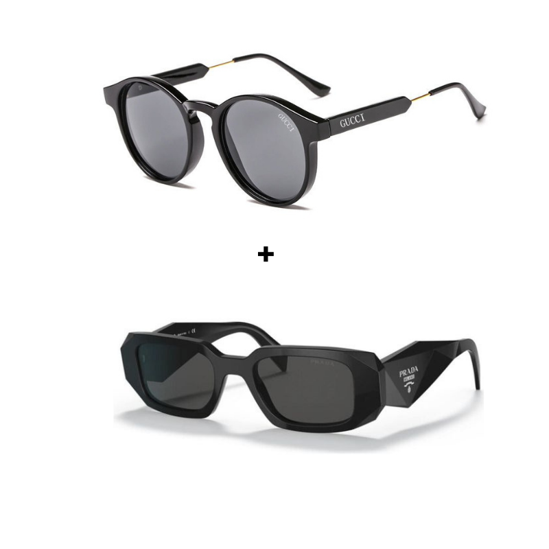 OCTOBRE NOIR - 2 Lunettes Unisexes - Gucci | Prada - Achetez 1 Obtenez 2