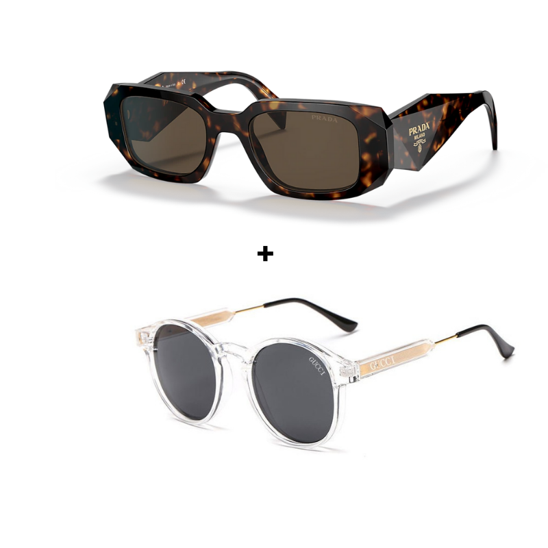 OCTOBRE NOIR - 2 Lunettes Unisexes - Gucci | Prada - Achetez 1 Obtenez 2