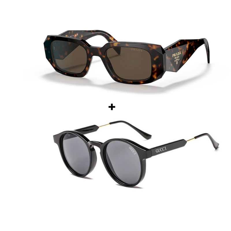 OCTOBRE NOIR - 2 Lunettes Unisexes - Gucci | Prada - Achetez 1 Obtenez 2