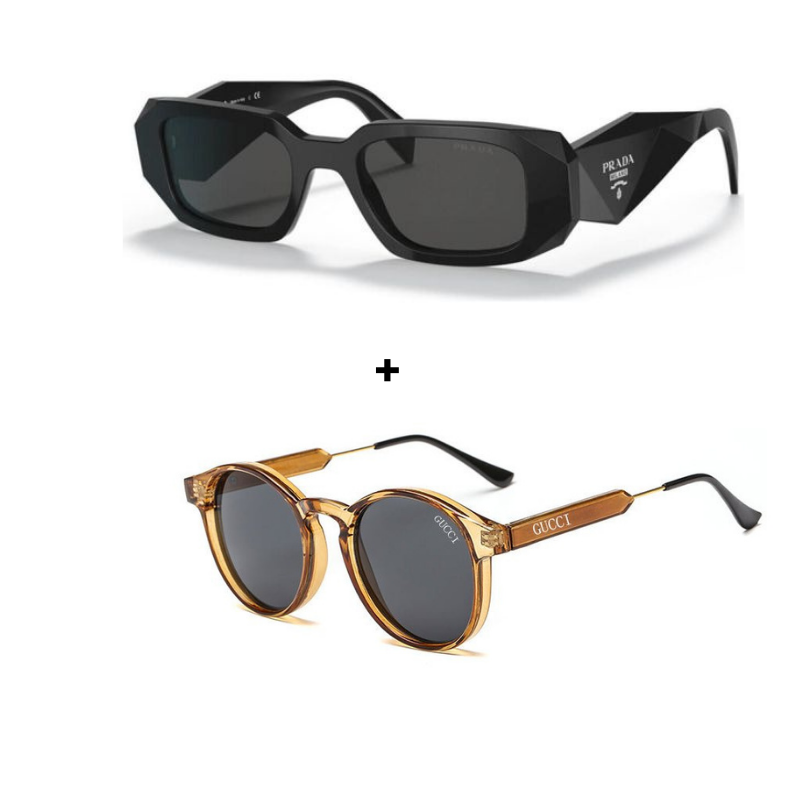OCTOBRE NOIR - 2 Lunettes Unisexes - Gucci | Prada - Achetez 1 Obtenez 2