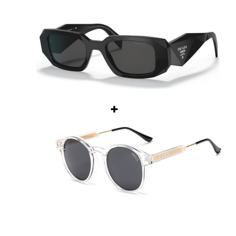 OCTOBRE NOIR - 2 Lunettes Unisexes - Gucci | Prada - Achetez 1 Obtenez 2