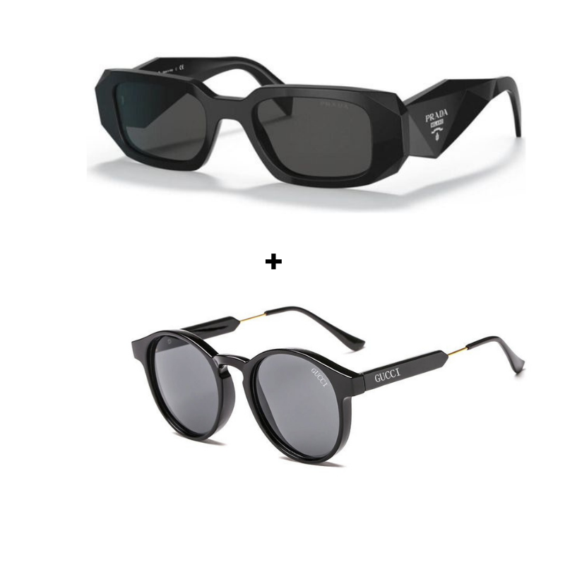 OCTOBRE NOIR - 2 Lunettes Unisexes - Gucci | Prada - Achetez 1 Obtenez 2